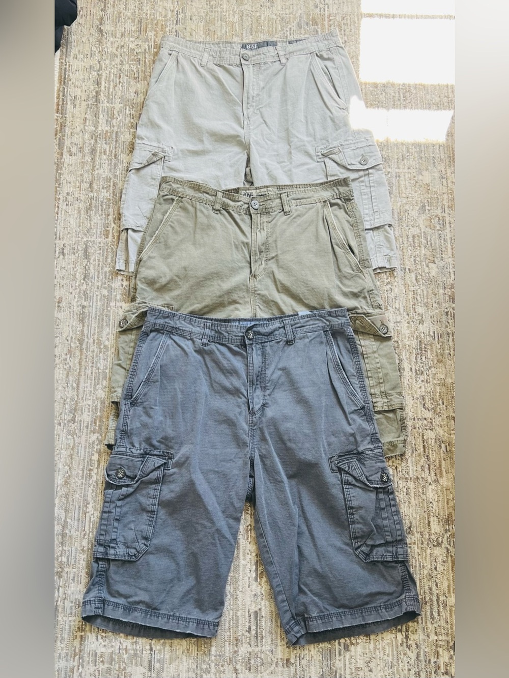 BKE Men's Cargo Shorts Bundle of 3